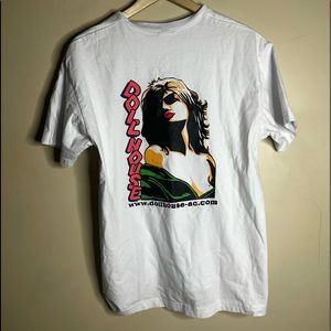 Vintage dollhouse strip club t shirt men’s size large white